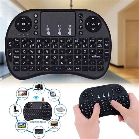 Mini Portable 2.4Ghz Wireless Keyboard With Touchpad Mouse Without RGB Light