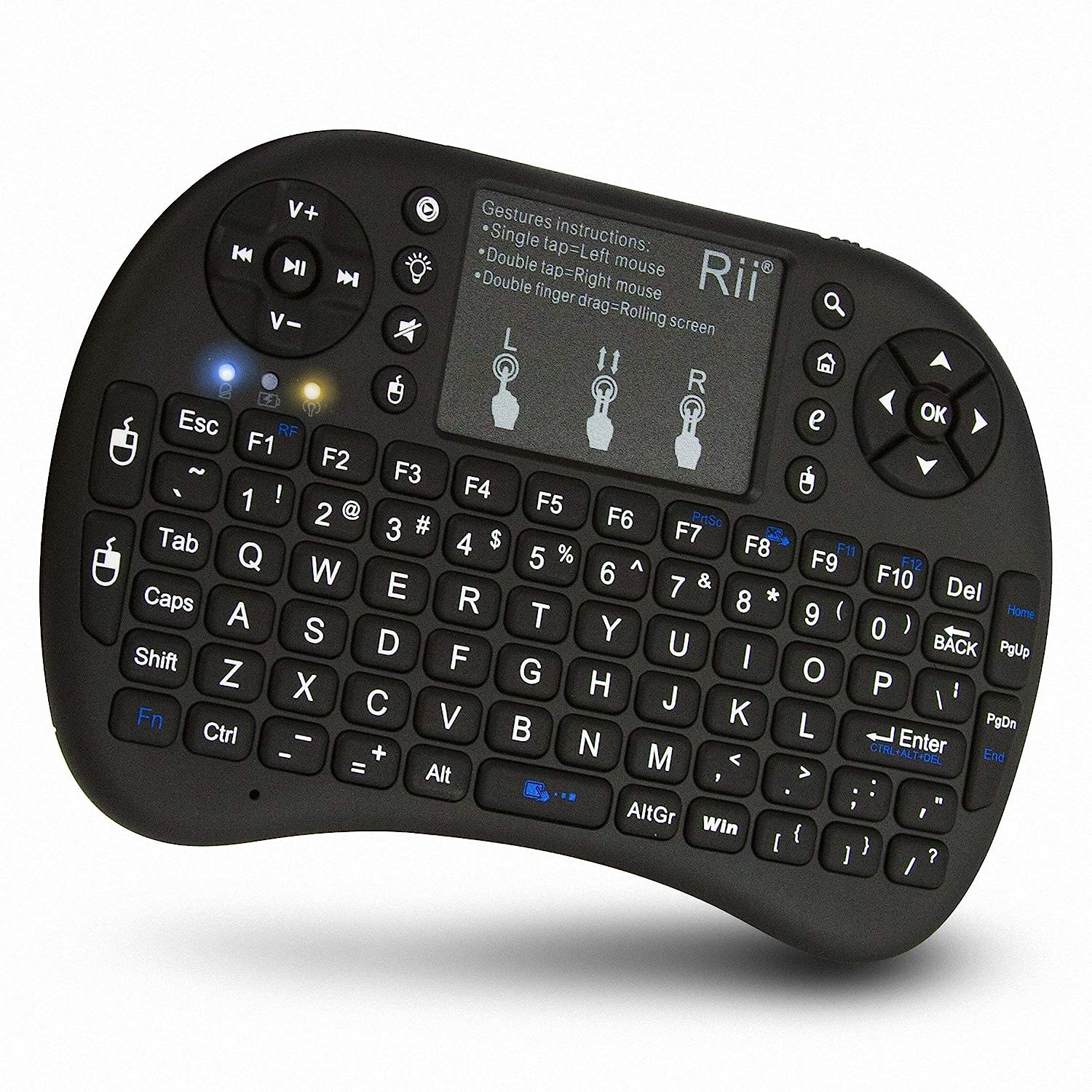 Mini Portable 2.4Ghz Wireless Keyboard With Touchpad Mouse Without RGB Light