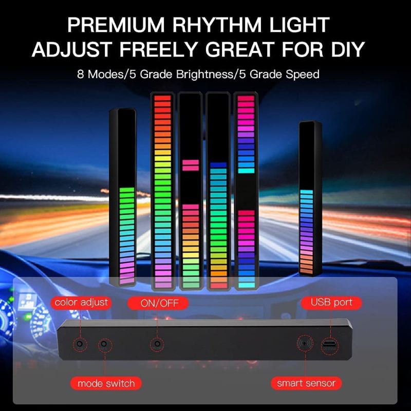 Music Rhythm Light 16, 32 LED RGB Sound Music Lamp APP Control LED Lamp Music Lights Bar