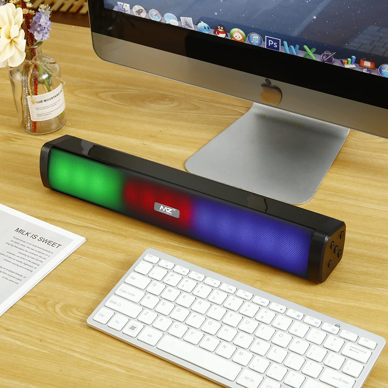 MZ M428SP (Portable Home Desktop SOUNDBAR) Dynamic Thunder Sound 1200mAh Battery 6 W Bluetooth Soundbar