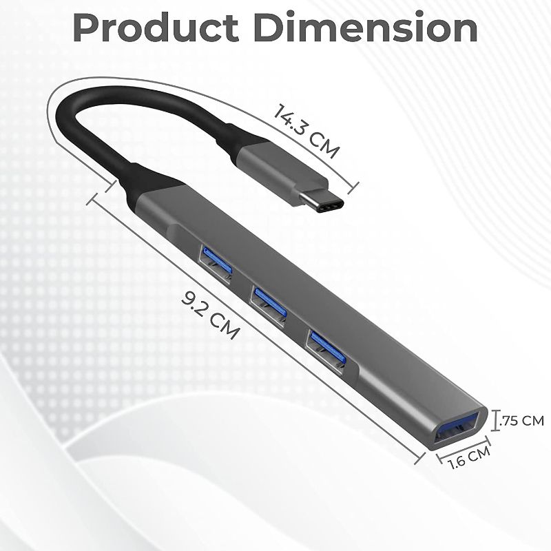 Original Type -C to USB 3.0 Hub 4 Port Superspeed USB 3.0 Hub