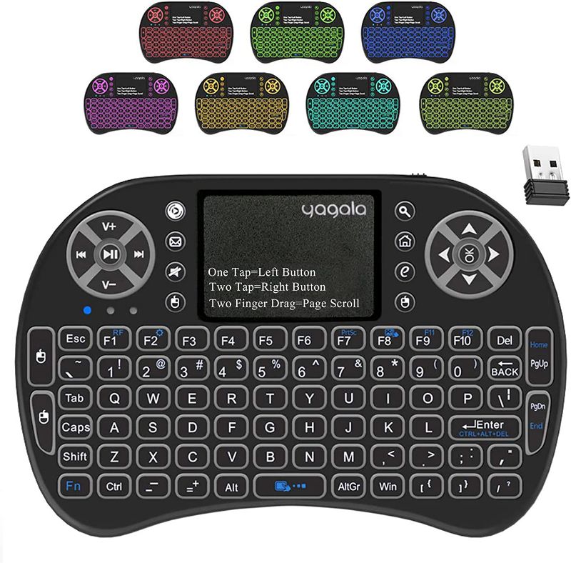 Rgb Light Universal & Portable Mini 2.4Ghz Wireless Bluetooth Keyboard With Smooth Touch Pad