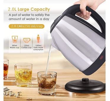  Stainless Steel Electric Kettle: 1.8Liter Minisu