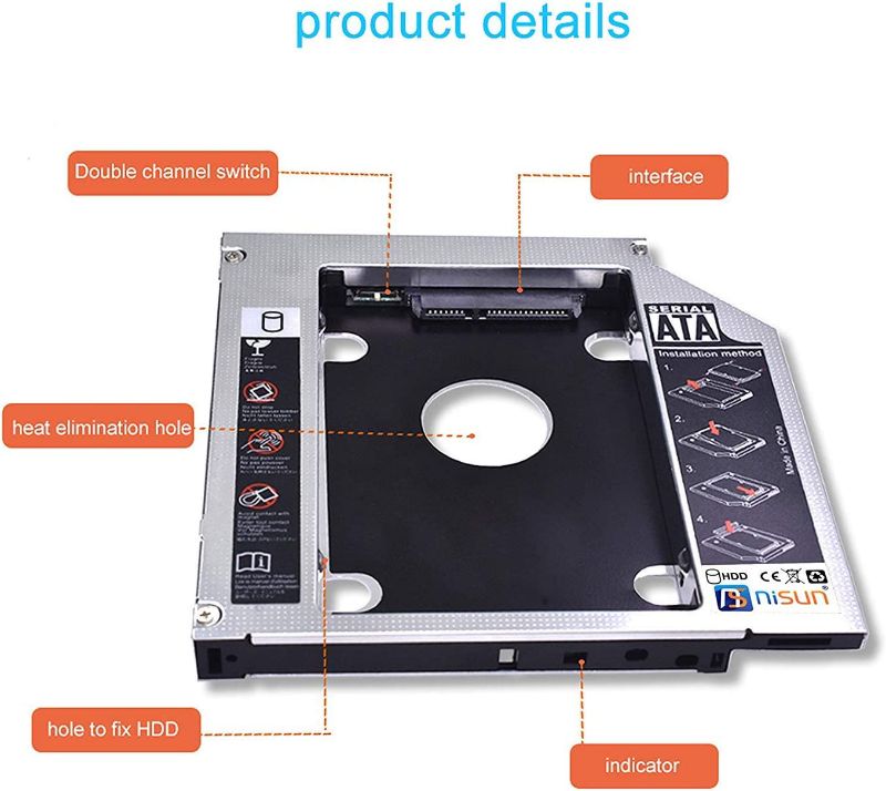 Second Hdd Caddy, Size - 12.7Mm