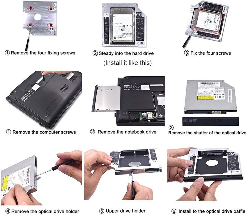 Second Hdd Caddy, Size - 12.7Mm