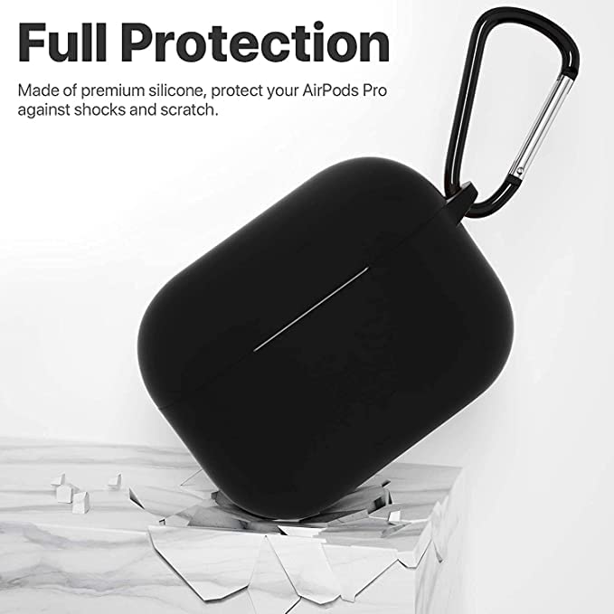 Soft Silicone Cover for Airpods Pro 2 Case with Lock | Compatible with Apple Airpods Pro 2 Cover Black for Men Women. (Black) - Green