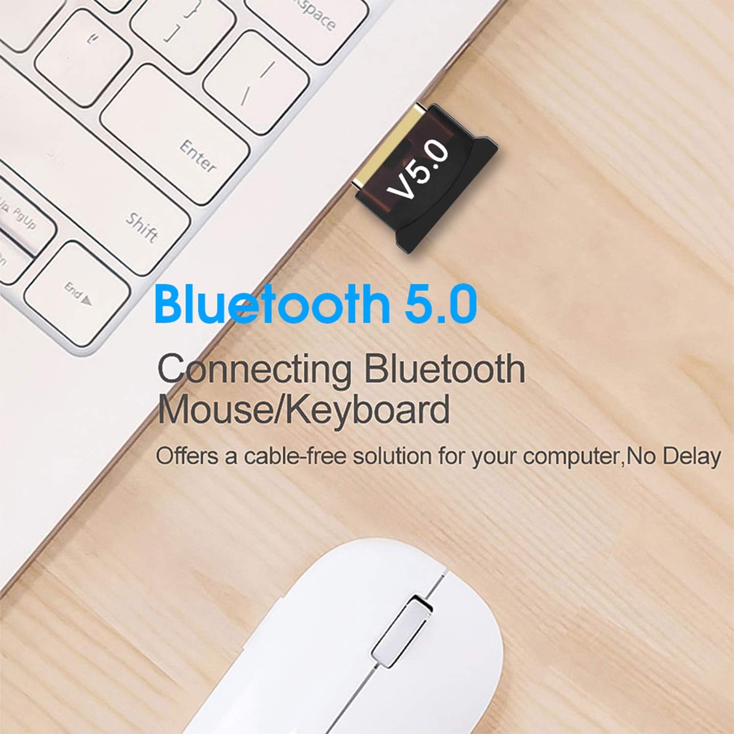 Ultra-Mini Bluetooth CSR 5.0 USB Dongle Adapter for Windows Computer