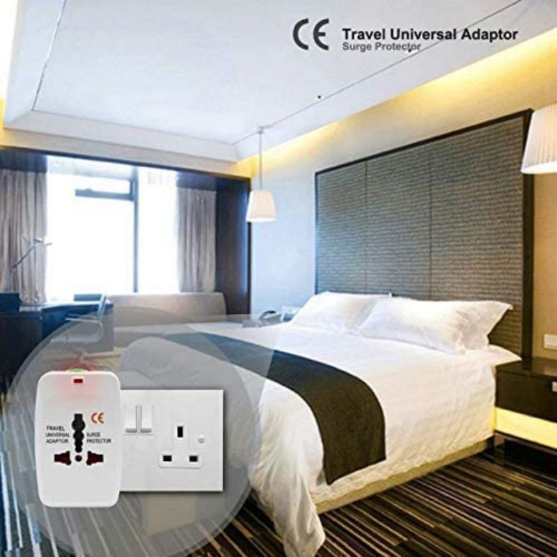 Universal International Travel Adapter 2 Port/USB Worldwide AC Outlet Plugs for Europe, UK, US, AU, Asia Black,Universal Travel Adapter fit for Over 150 Countries All in one.