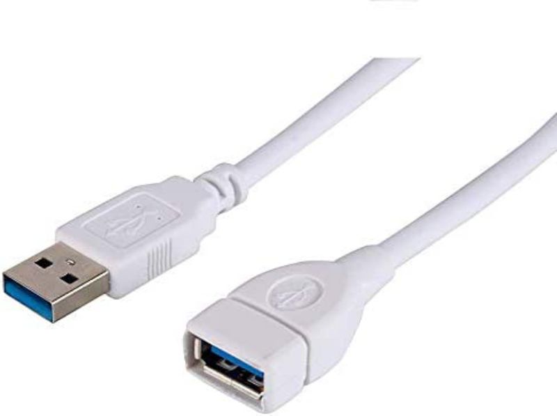 Usb 3.0 Data Transfer Cord Male To Female Extension Usb Cable For Tablet, Personal Computer, Printer, Smartphone (Extend Usb Port, White)
