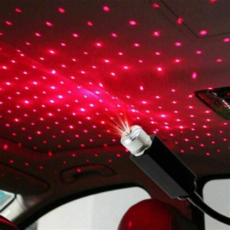 USB Roof Star Projector Lights with 3 Modes, USB Portable Adjustable Flexible Interior Car Night