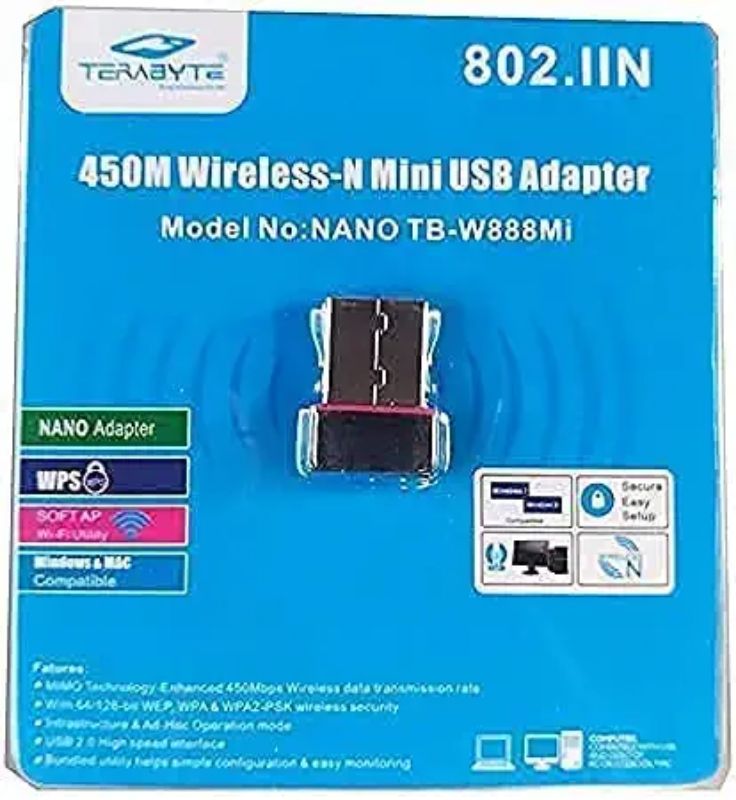 Wi Fi Dongle Adapter Terabyte 450mbps