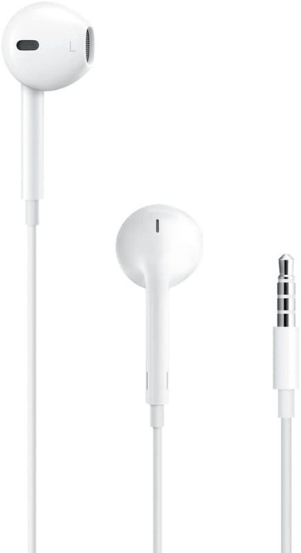 Wired in-Ear Earphone 3.5mm Plug with mic and Volume Buttons, White