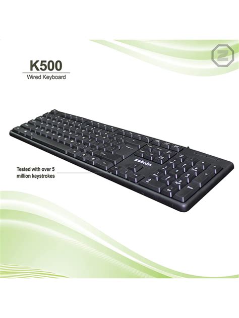 zebion k500 USB Wired Keyboard Plug and Play The Standard Keyboard
