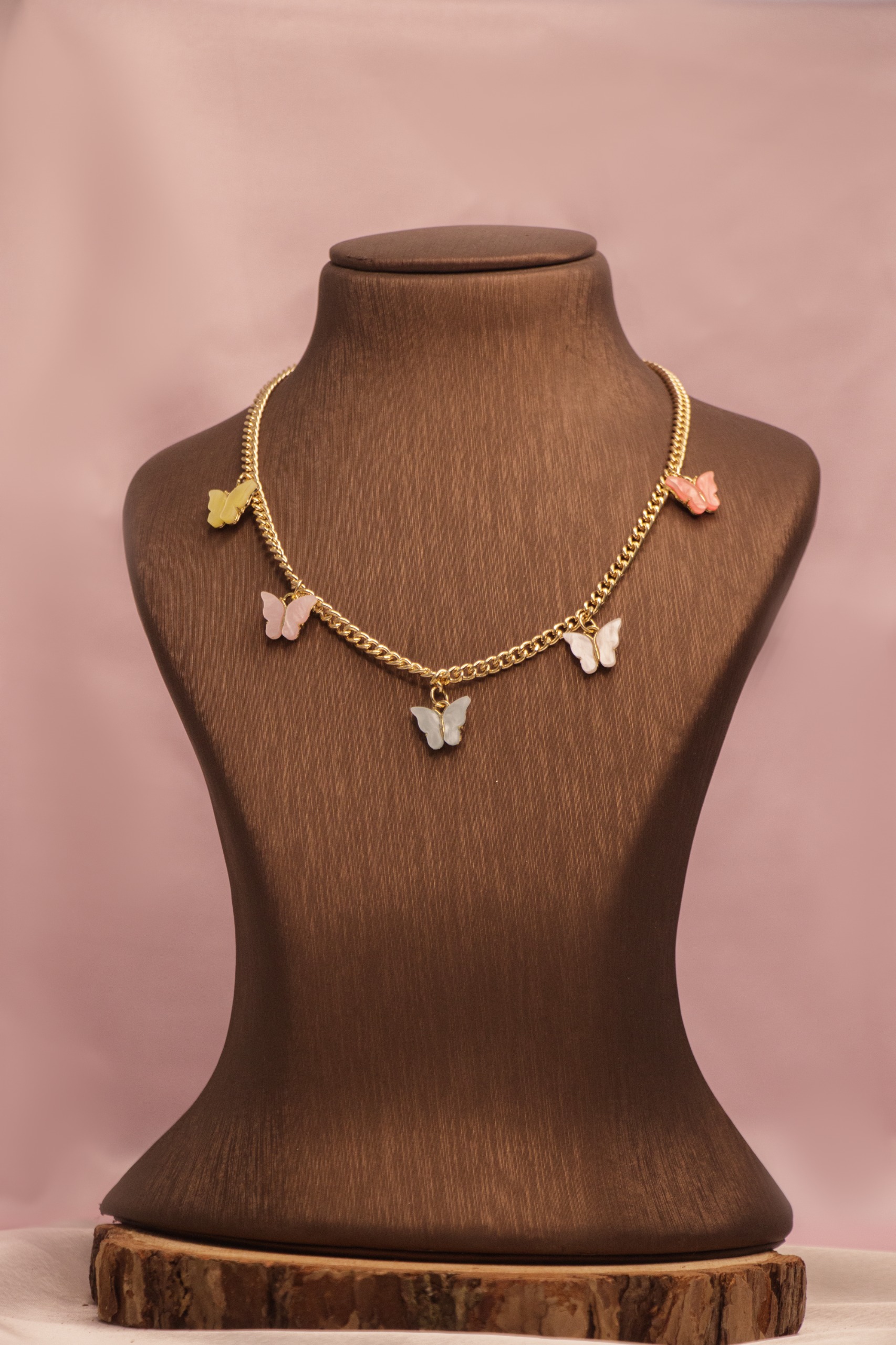 Gold Butterfly Choker Necklace for girl and women