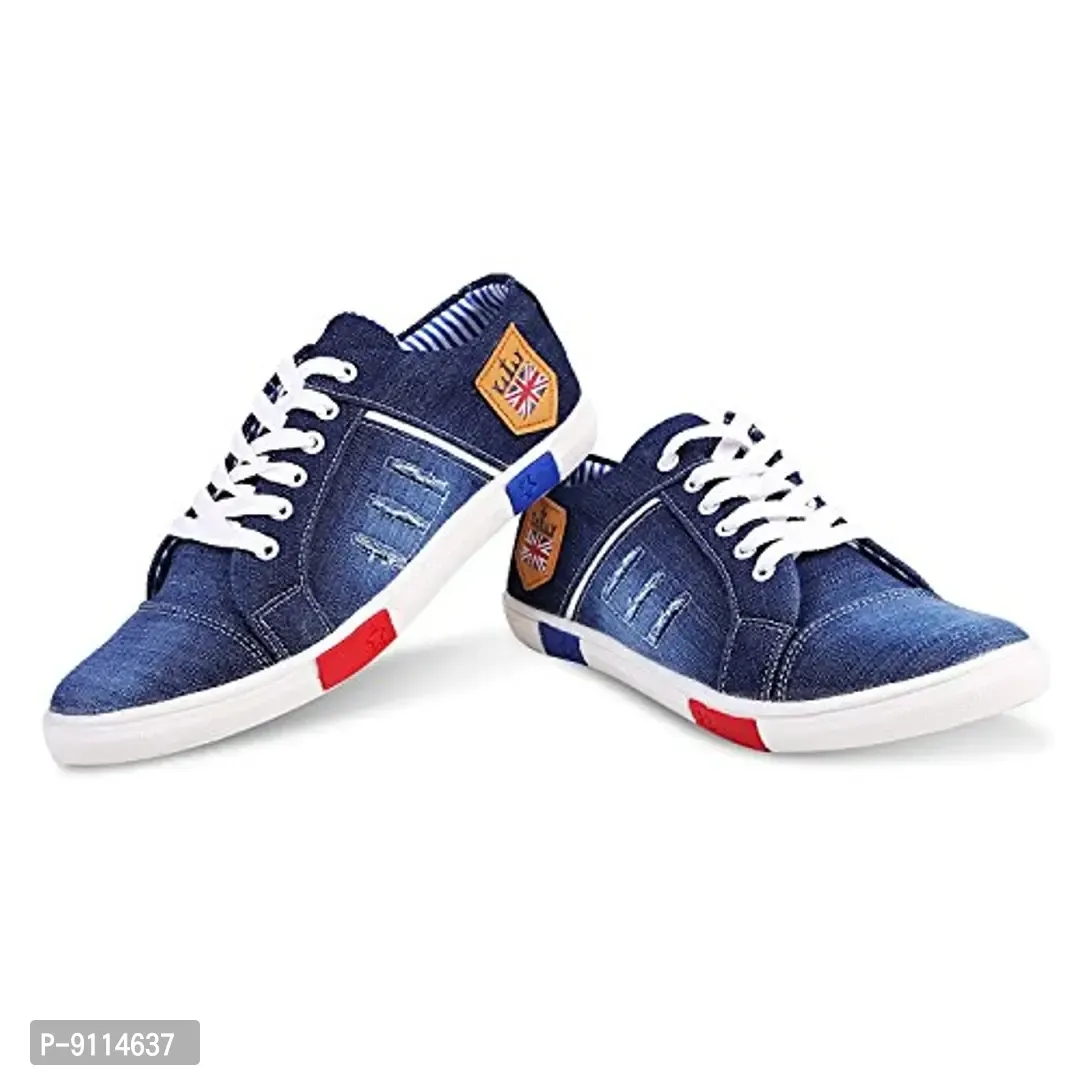 ROCKFIELD Mens Blue Denim Sneakers Casual Shoes - 9