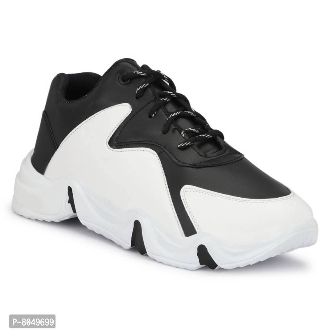 Trendy Black Solid Sneakers For Men - 6