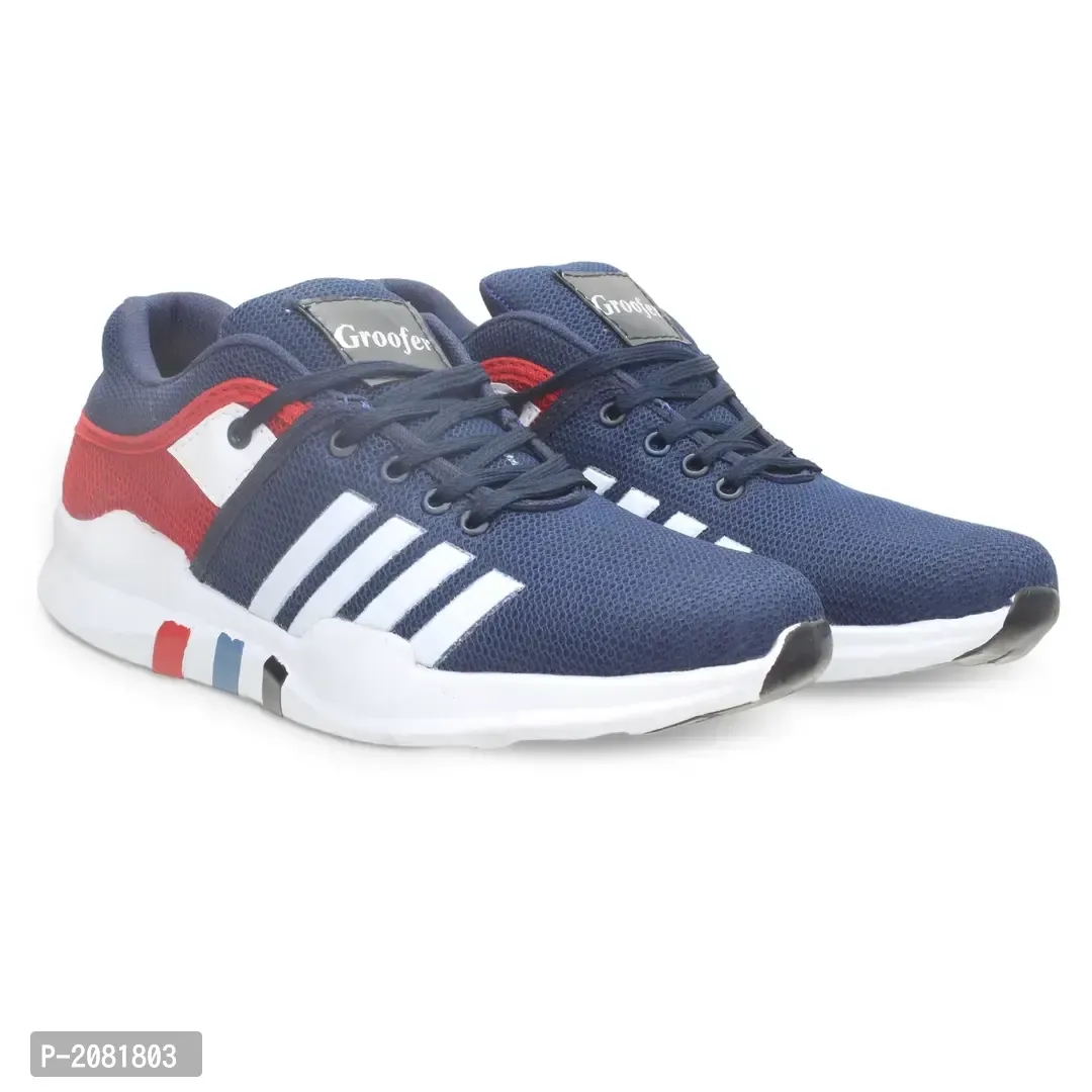 Mens Blue And Red Running Shoes - 7