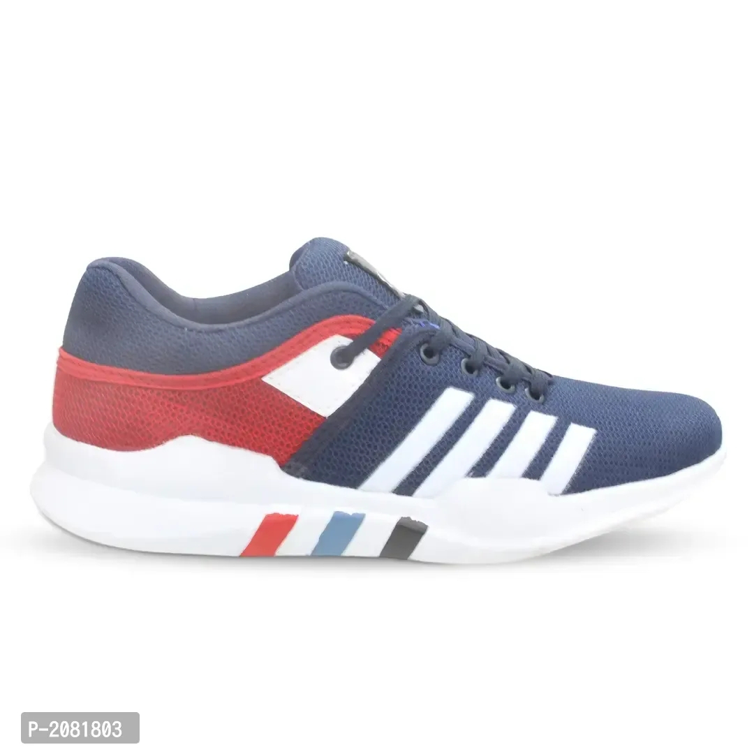 Mens Blue And Red Running Shoes - 9