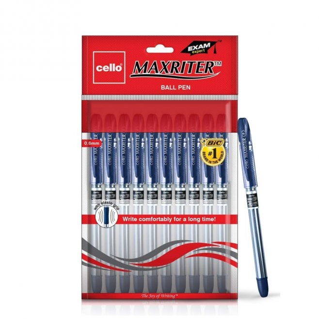 Cello Ball Pen Maxriter - 3 Pcs Sets, Red