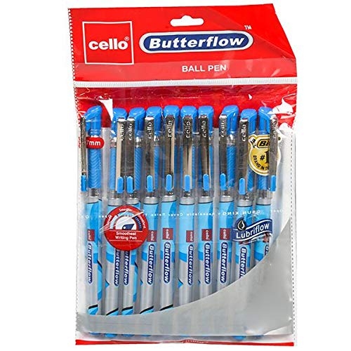 Cello Butterflow Ball Pen - 5 Pcs, Black