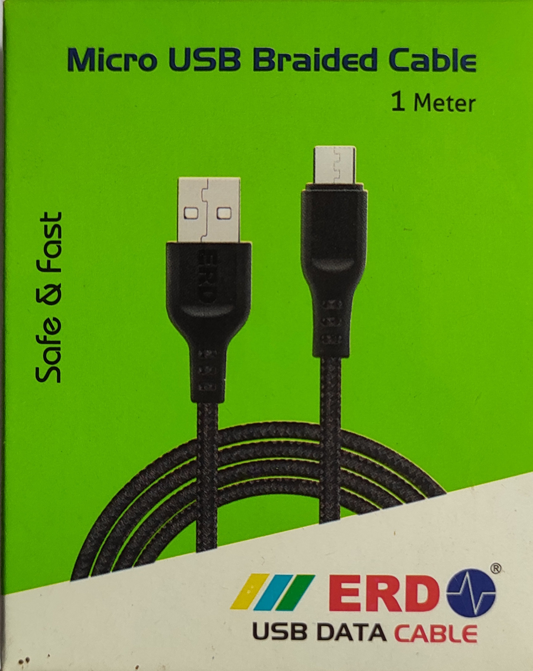 ERD Micro USB Data Cable 1 Meter Black Colour 