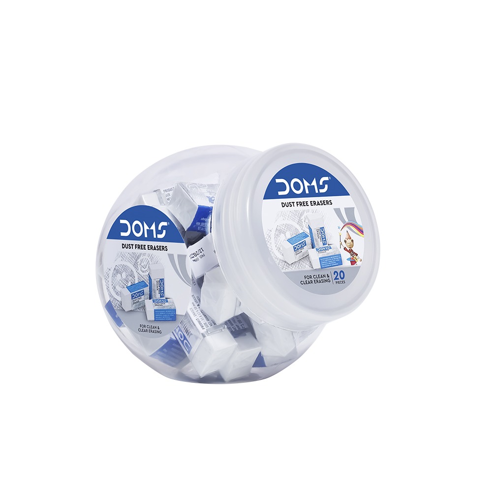 Doms Dust Free Erasers 20 Pieces Jar