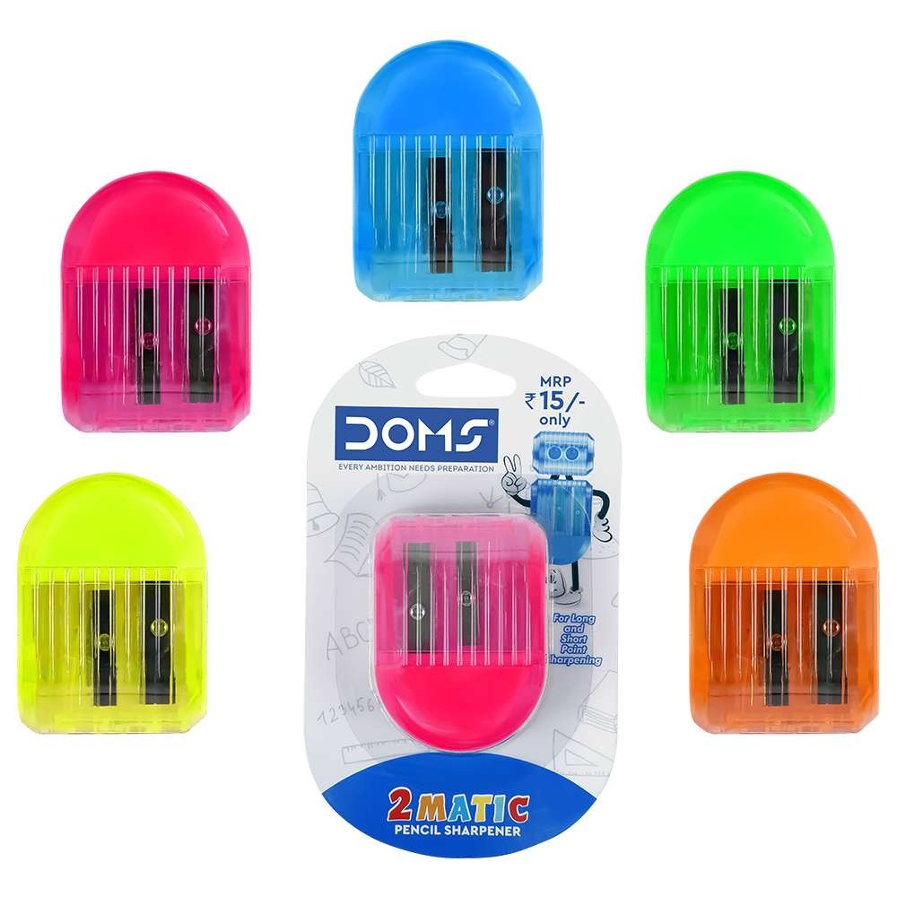 Doms 2 Matic Pencil Sharpener - 5 Pcs