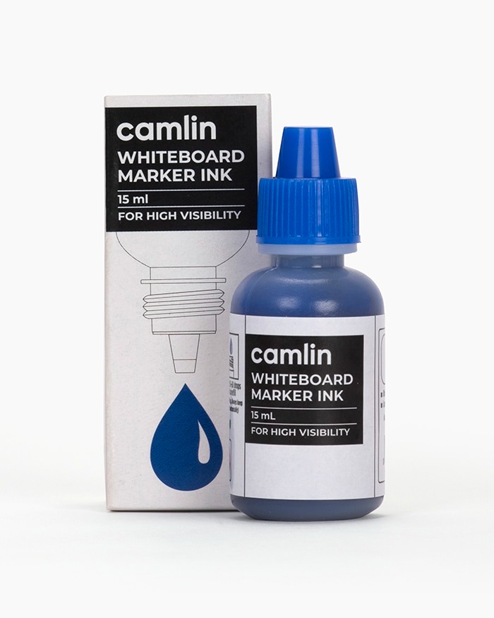 Camlin  White Board Marker Ink Blue Colour 15ml  - 5 Pcs, Blue