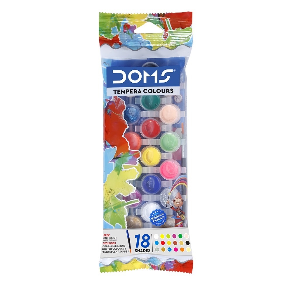 Doms Tempera Colours 18 Shades