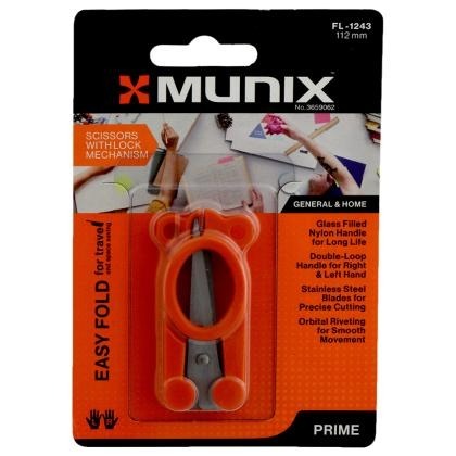 Munix Orange Folding Scissor 112 mm