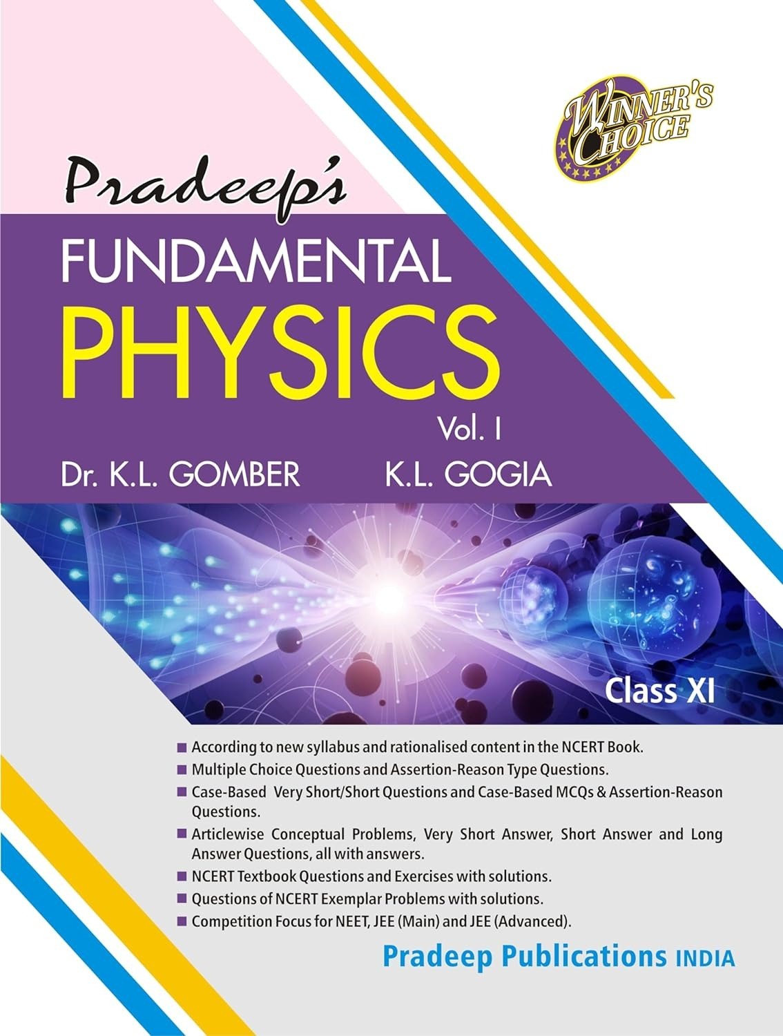 Pradeep Fundamental Physics Vol. 1 & 2 By K. L. Gomber & K. L. Gogia Class 11 CBSE Examination 2024 - 25