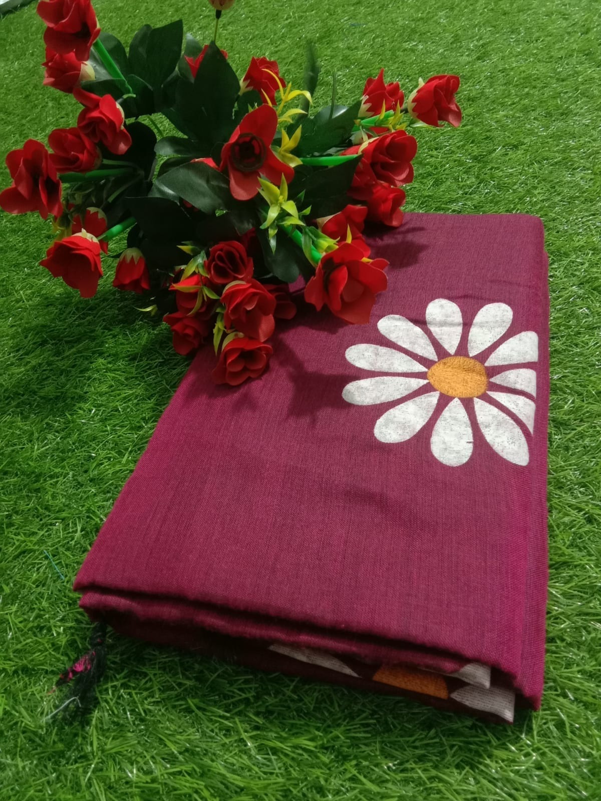 Hand Painted Khadi Saree (MAT6)