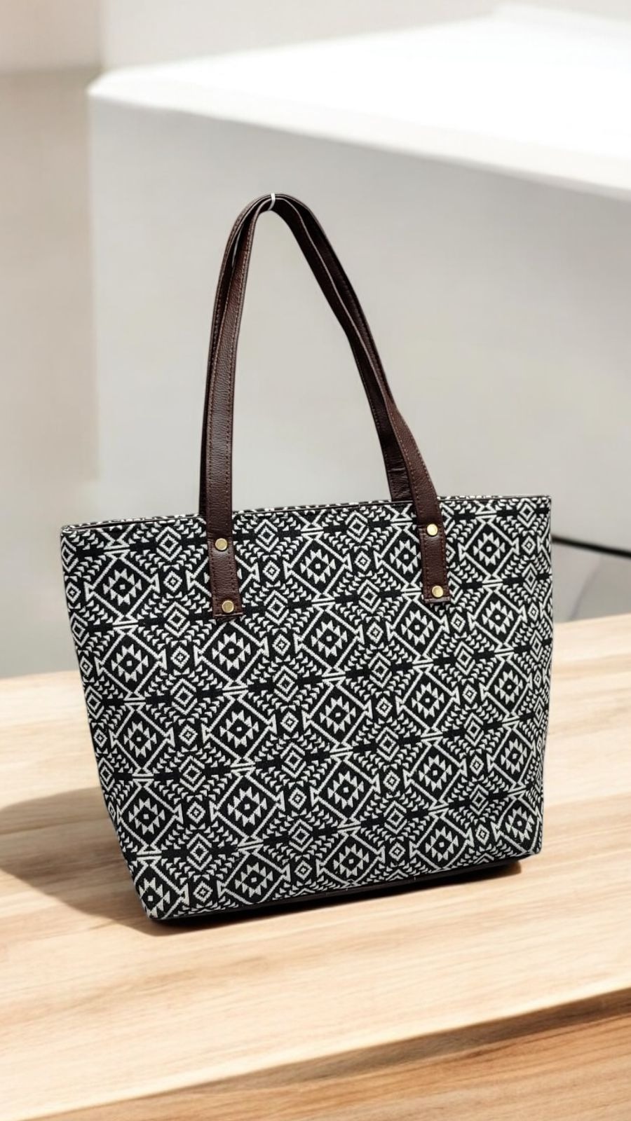 Everyday Tote Bag Jacquard Fabric