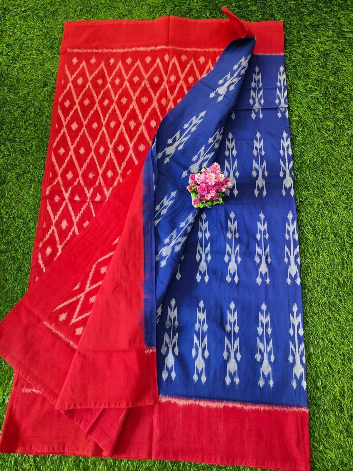 Pure Pochampally Ikkat Handloom Mercerised Cotton Saree (DSR6)
