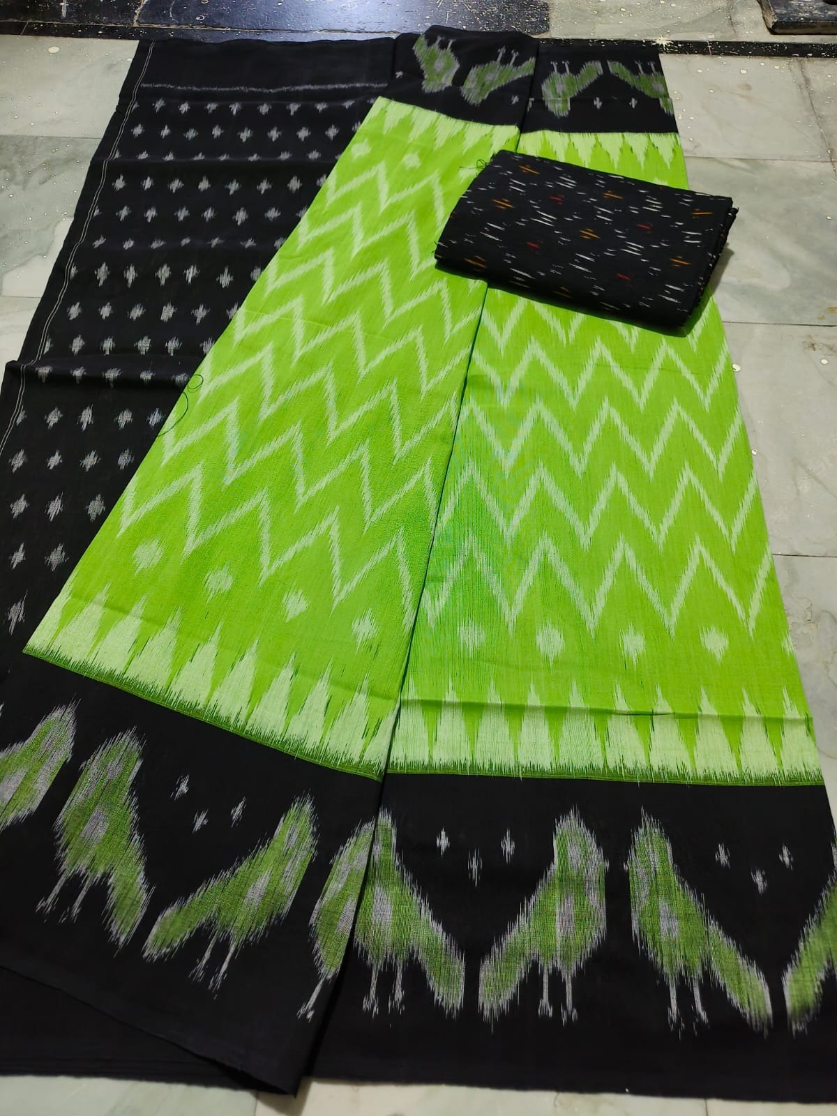 Pure Pochampally Ikkat Handloom Mercerised Cotton Saree (RPL3)