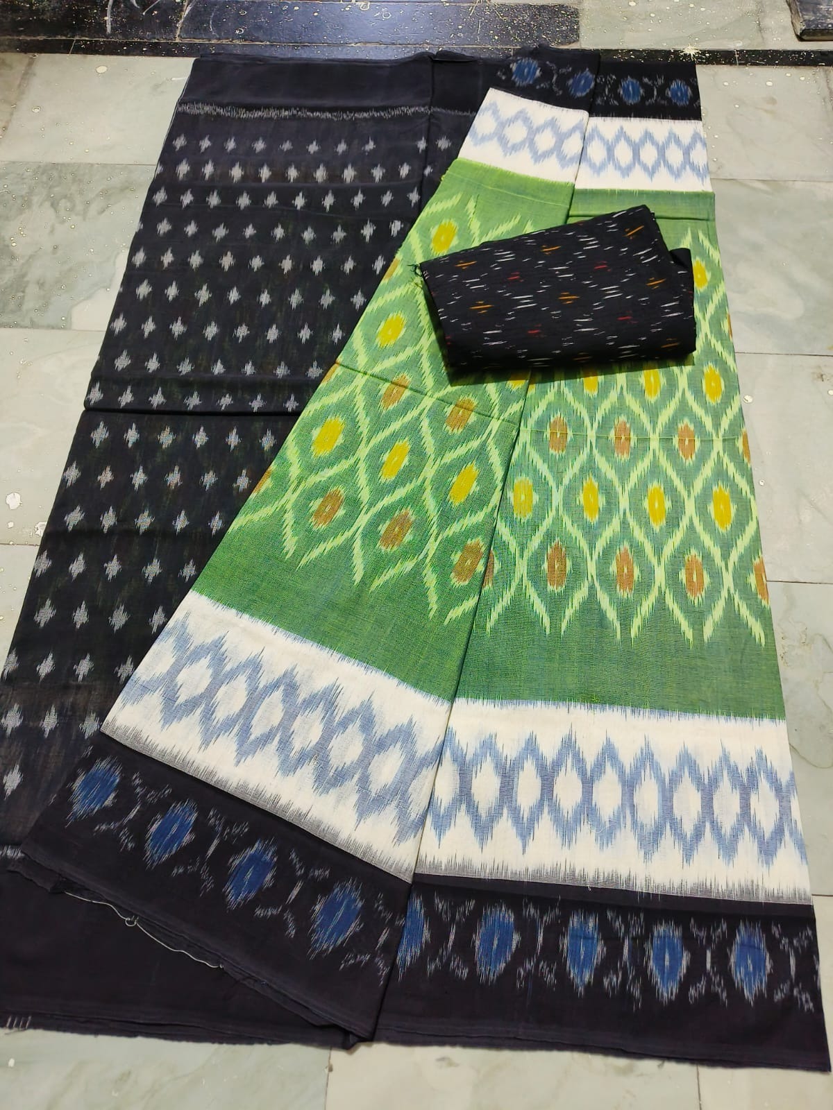 Pure Pochampally Ikkat Handloom Mercerised Cotton Saree (WDP5)