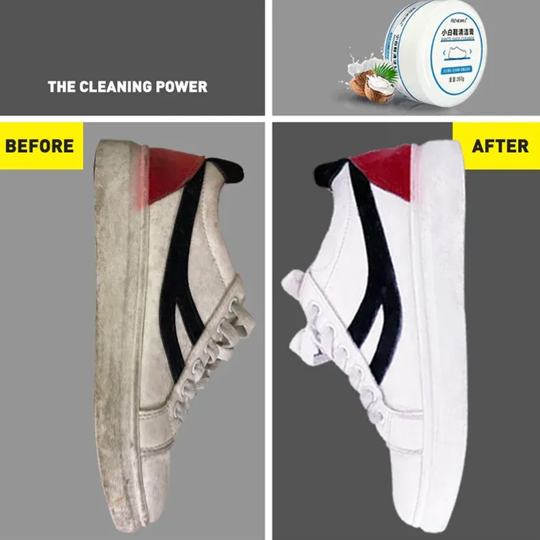 WHITE SHOE CLEANER 260G White Shoe Cleaner Cream with Sponge 