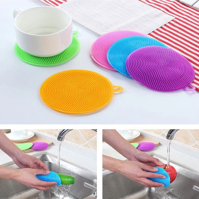 5PCS SILICON DISH SCRUBBER