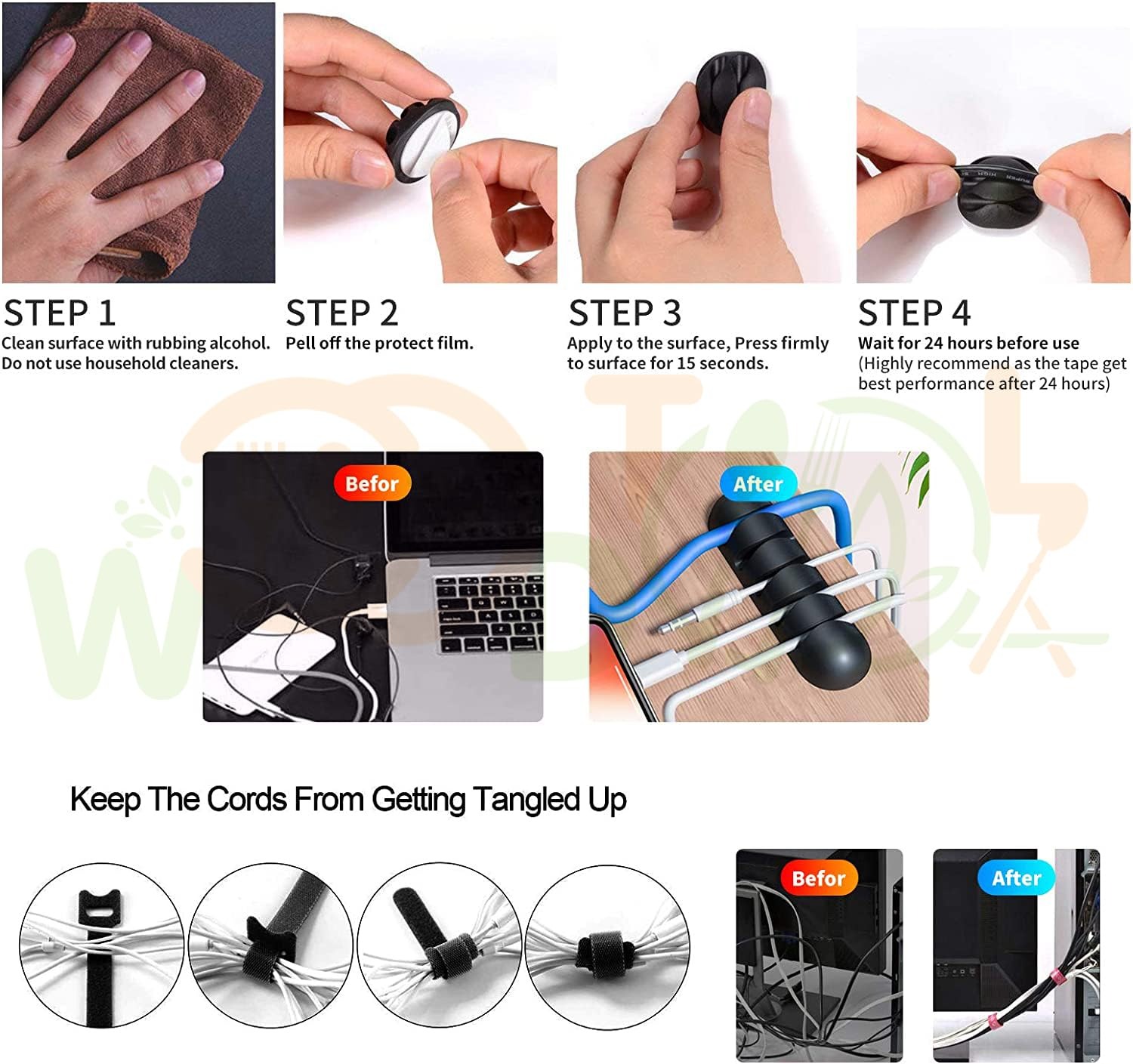 10PCS CABLE CLIP