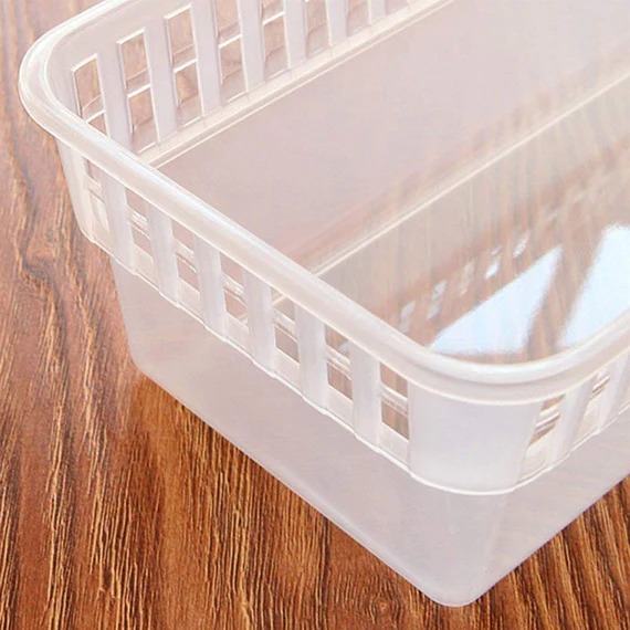 4PCS SPACE SAVER KITCHEN PLASTIC SPACE SAVER ORGANIZER BASKET RACK- 4 PCS