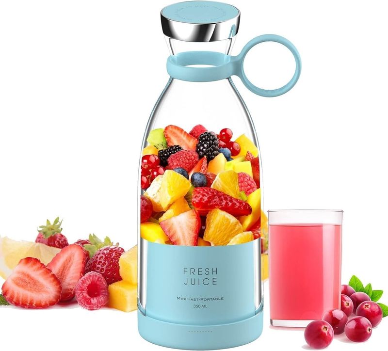 Rechargeable Portable Electric Mini USB Juicer Bottle Blender for Making Juice,Travel Juicer(Multi).