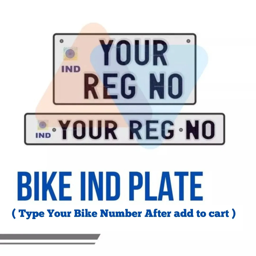 Bike IND Number Plate - BIKE, Front Side + Back Side