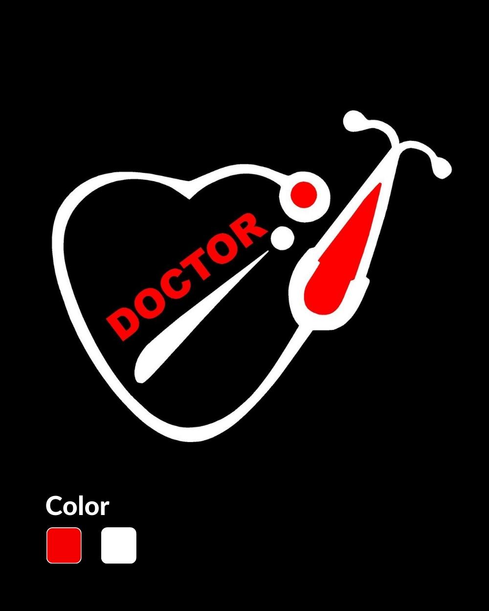 VVWV Dr Doctor Stethoscope Heart Logo Stickers for Car Side Multi-Colored L  X H 15.20 X 12.70 Cm : Amazon.in: Car & Motorbike
