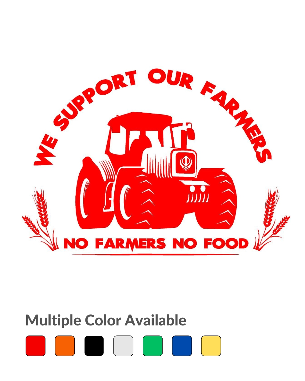 Stickers 2nd Surface No Farmer no food (Double Surface)