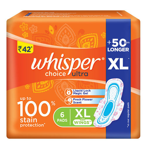 Whisper Choice Ultra Sanitary Pads - XL