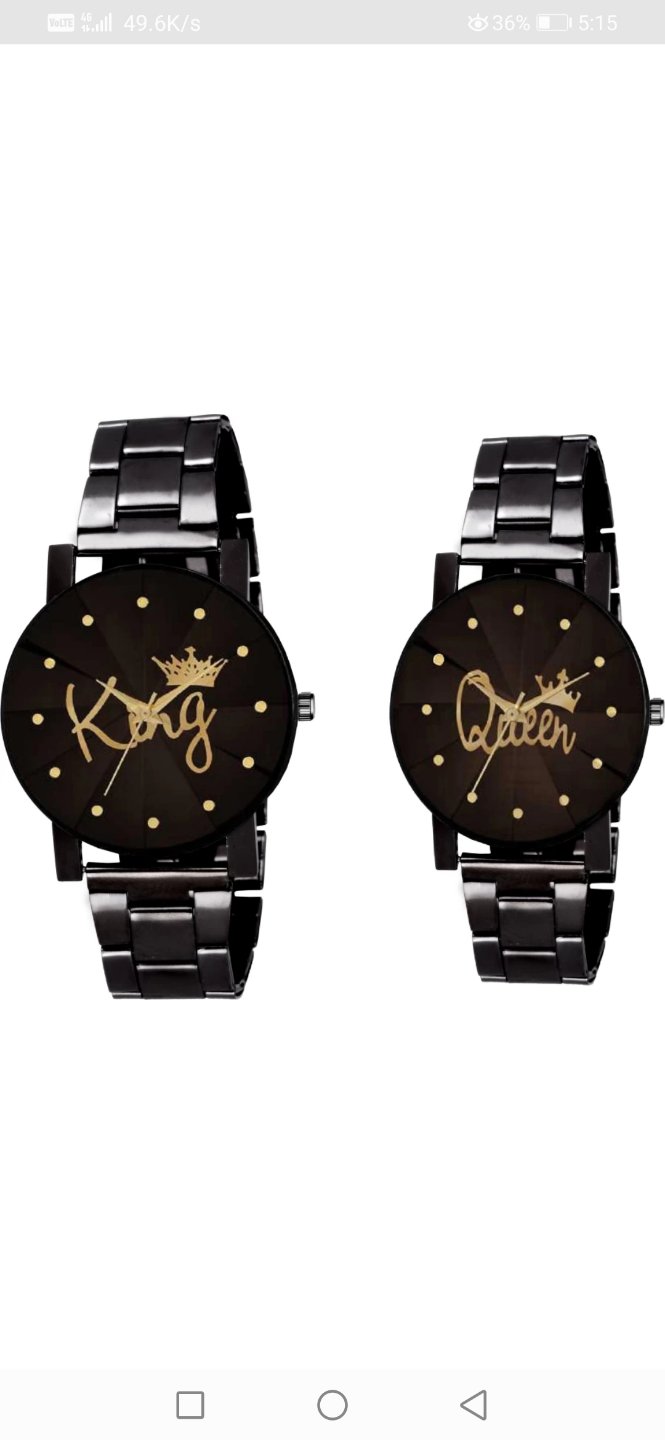 Buy Couple Watch King-Queen Set online from Shiv General Store,Deals In  Stationery, Cosmetic,Watches, Gift's,Etc