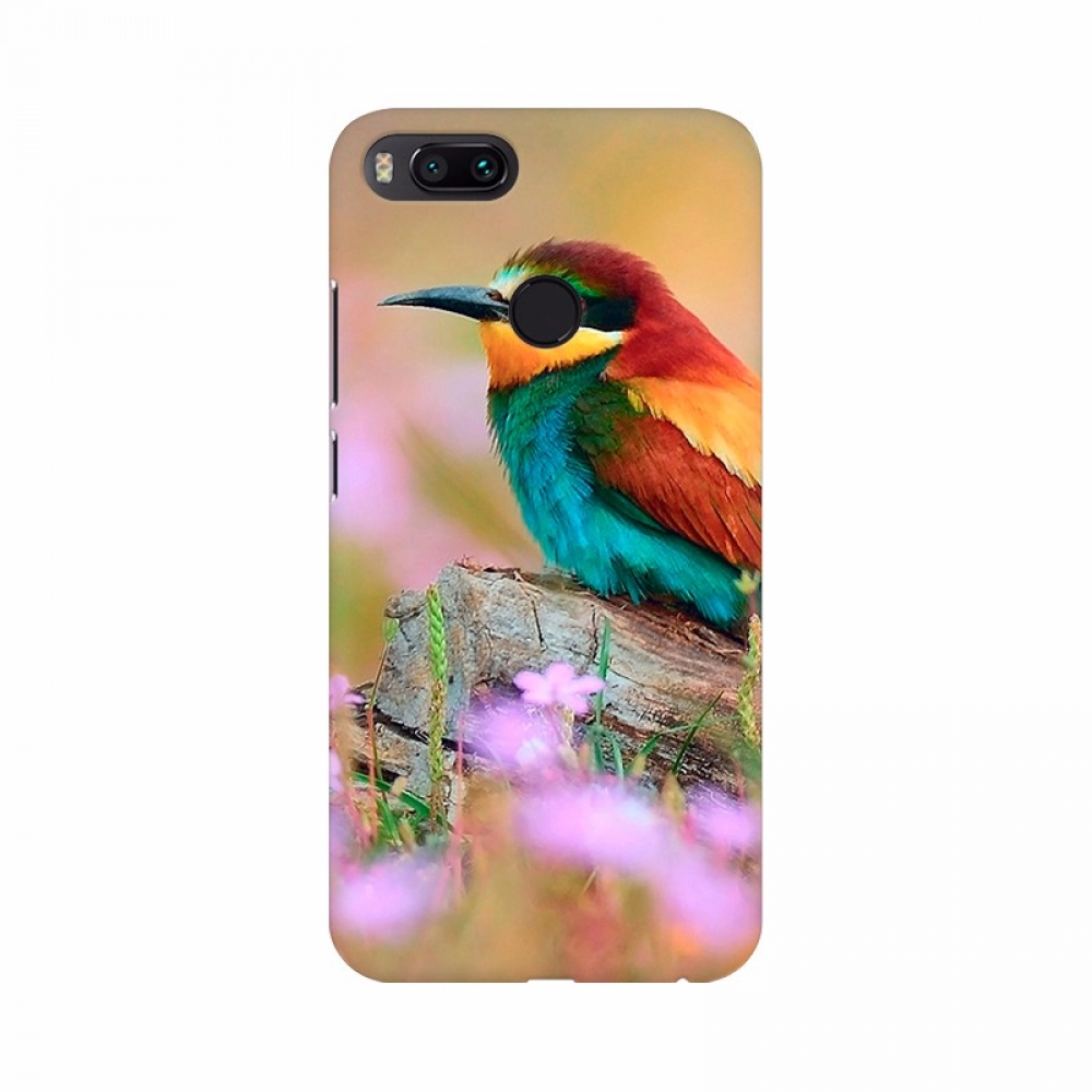 Redmi Note 5 Colorful Bird with Abstract Background Mobile Case Cover
