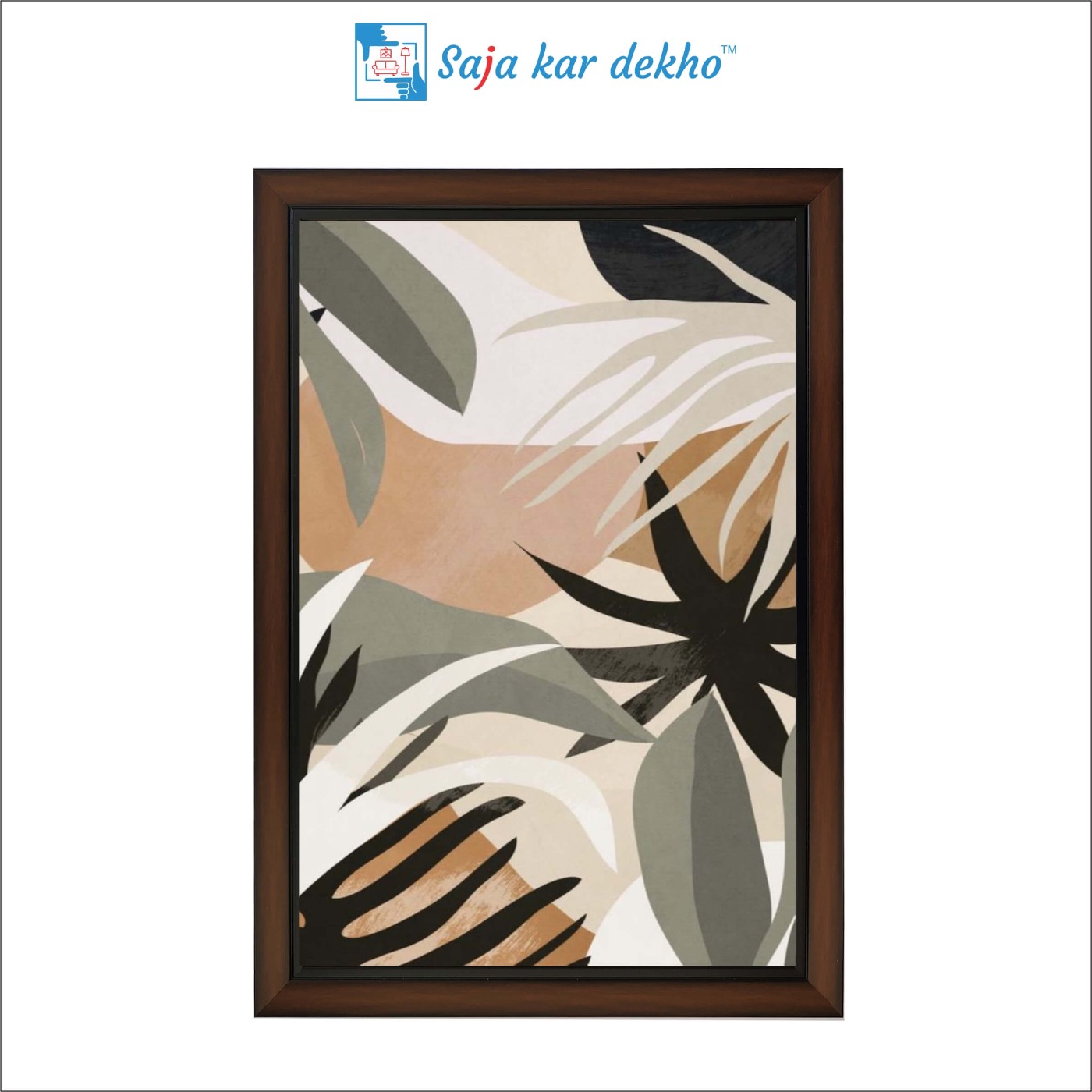 SAJA KAR DEKHO The Leaves High Quality Weather Resistant HD Wall Frame | 18 x 12 inch | - 18 X 12 inch