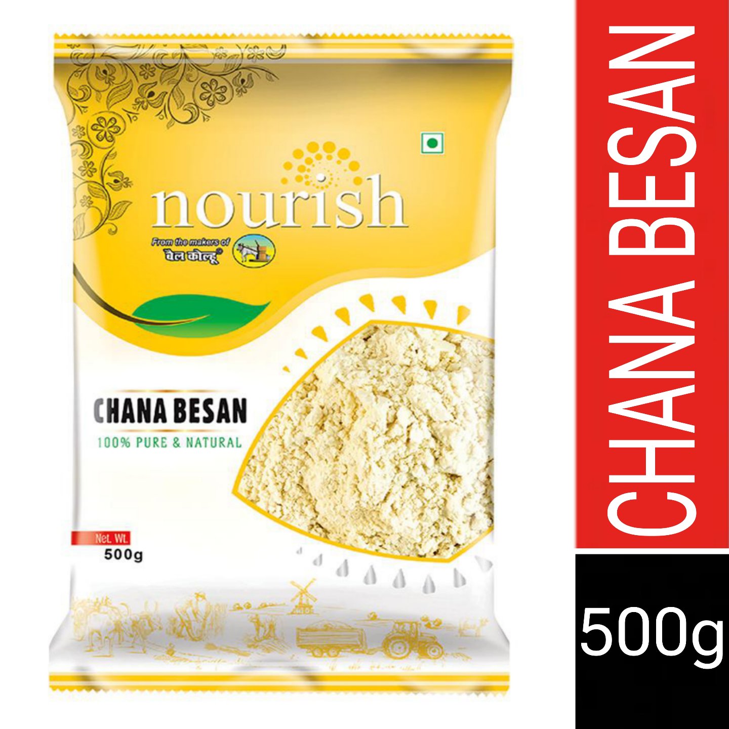 बैल कोलू का चना बेसन Bail Kolhu  Chana Besan - 500g