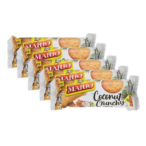 Mario COCONUT Crunch Beskut Snacks - 5Ps